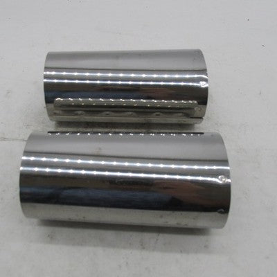 Pair of Harley Davidson OEM Chrome Cow Bells Upper Fork Slider Covers