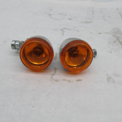 Pair of Harley Davidson OEM Chrome Amber Bullet Turn Signals 68972-00