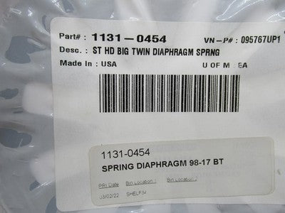 Alto Products NOS Harley 98-17 Big Twin Diaphragm Spring 1131-0454