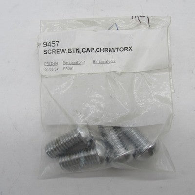 Lot of 4 Harley OEM NOS 3/8"-16 x 7/8" Chrome TORX Button Cap Screws 9