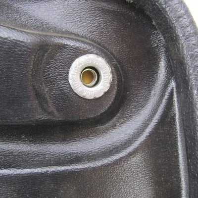 Vtg Harley Davidson OEM NOS Black Leather Passenger Backrest Shovlhead