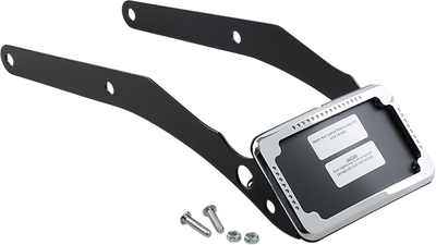 Cycle Visions Curved License Plate Mount With LED Lights W/Slick Signa