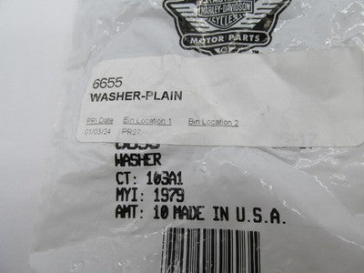 Lot of 9 Harley Davidson Genuine NOS 5/8" x 1-1/2" x 1/8" Washers 6655