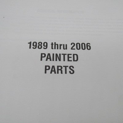 Harley Davidson OEM 1989-2006 Painted Parts Catalog Official Factory 9