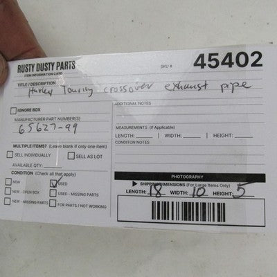 Harley OEM 99-06 Touring Chrome Left Exhaust Crossover Pipe w/ Shield