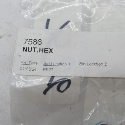 Lot of 20 Harley-Davidson OEM NOS Hex Nuts 7586