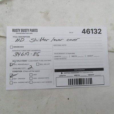 Harley OEM 85-03 Police Models Black Heel/Toe Shifter Lever Cover 3461
