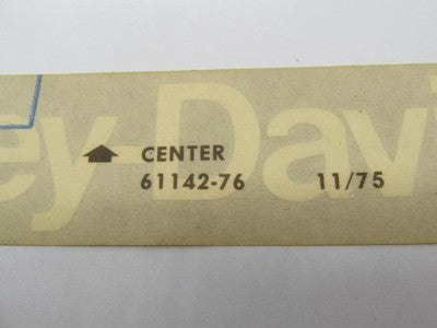 Harley Davidson Genuine NOS Center AMF Logo Fuel Tank Decal 61142-76