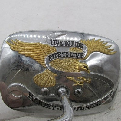 Harley Davidson OEM Gold/Chrome Live To Ride Short Stem Mirror Left 91
