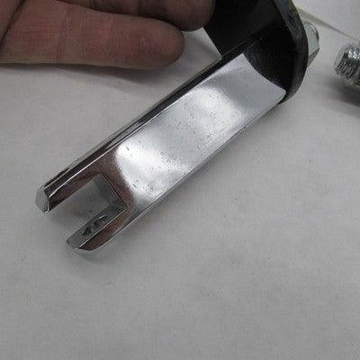 Pair Harley OEM Chrome Highway Footpegs w/Black Mount Bracket 49127-77