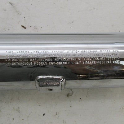 Pair of Harley Chrome Exhaust Muffler Pipes 00-06 Softail Night Train