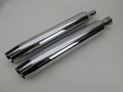 Pair of Harley-Davidson Stock Chrome Exhaust Mufflers 64900235B & 6490
