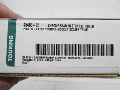 Harley Genuine OEM NOS Touring Rear Master Cylinder Cover Kit, Chrome