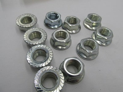 Lot of 11 Harley OEM NOS 3/8"-24 x 9/16" Hex Serrated Flange Locking N