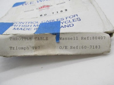 Triumph Wassell TR7 Tiger 1979 Throttle Cable 60-7183