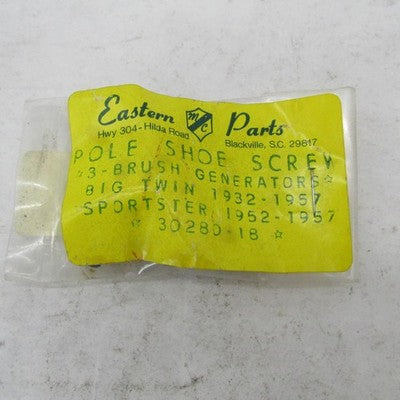 Lot of 6 Harley Davidson Genuine NOS 3 Brush Generator Screws 1918-195