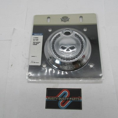 Harley-Davidson Genuine NOS Chrome Skull & Chain Tank Console Fuel Doo