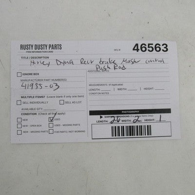 Harley-Davidson OEM 03-17 Dyna Rear Brake Master Control Push Rod 4195