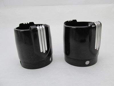 Harley Davidson Genuine NOS Black Defiance Muffler 4.5" End Caps 65100