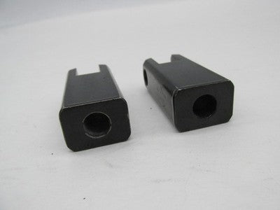 Pair Harley-Davidson Genuine 2" Long Black Foot Peg Extensions Mounts