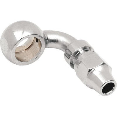 Drag Specialties Universal Chrome 90deg. Banjo Fitting 7/16in. 1742-01