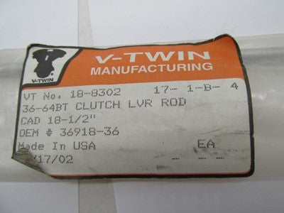 V-Twin NOS Harley 36918-36 Clutch Lever Rod 18-8302