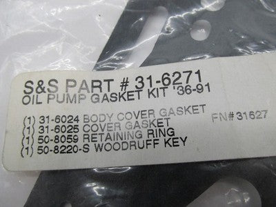 S&S Cycle NOS Oil Pump Gasket Rebuild Kit '36-91 Harley 31-6271
