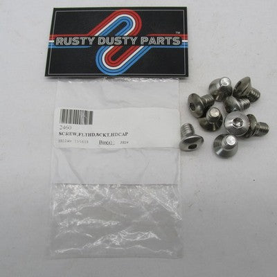 Lot of 9 Genuine Harley-Davidson OEM NOS Flat Head Socket Screws 2460