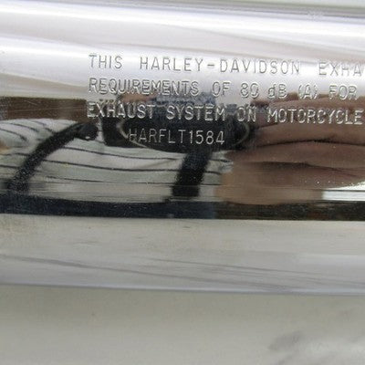 Harley OEM Chrome Right Side Single Slip On Exhaust Muffler Touring 65