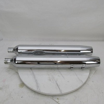 Harley Davidson OEM Set of Chrome Slip On Exhaust Mufflers 65538-95B 6