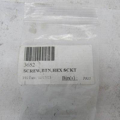 Lot of 8 Harley-Davidson OEM NOS Button Head Hex Socket Screws 3652