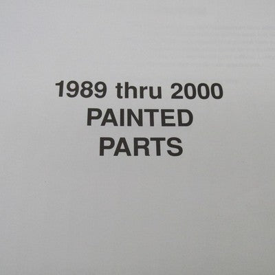 Harley Davidson OEM 1989-2000 Painted Parts Official Factory Manual 99