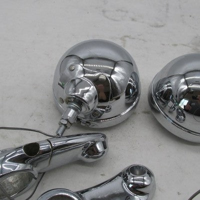 Pair of Harley Davidson OEM 4" Auxiliary Fog Lamps 12V 35W 7132 w/ For