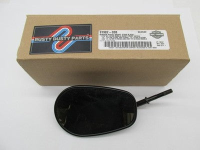 Harley Davidson Genuine NOS Right Mirror Short Stem Black 91982-03B