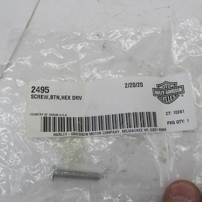 Lot of 4 Harley NOS OEM FLHTCUSE Button Head Hex Screws 2495