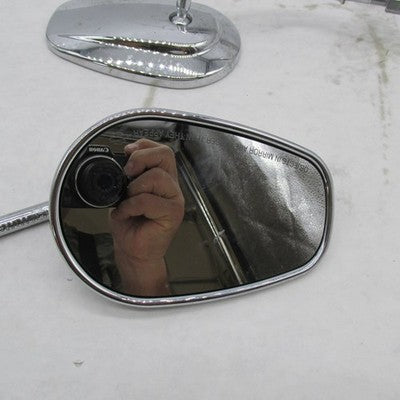 Pair of Harley Davidson OEM Chrome Tapered Short Stem Mirrors 92022-03