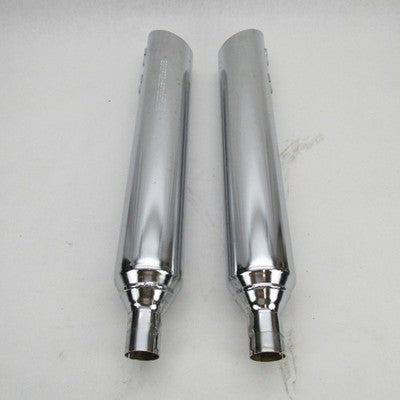 Pair of Harley Davidson Genuine Stock Chrome Freewheeler Mufflers 6490