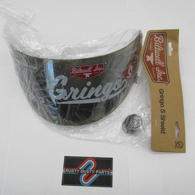 Biltwell NWT Gringo Gen2 Flat Face Shield, Gold Mirror 1111-222 | 0130