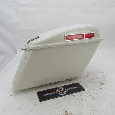 Harley OEM 1980 FL/FLH 80ci Shovelhead White Fiberglass Right Saddleba
