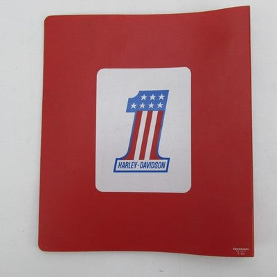 Harley-Davidson NOS Dealer AMF Sales Manual 3-Ring Binder, Red & Blue