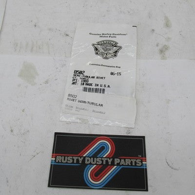 Lot of 9 Harley-Davidson OEM NOS Semi-Tubular Rivets 8502