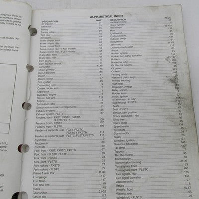 Harley-Davidson Official Factory 1999 Softail Models Parts Catalog 994