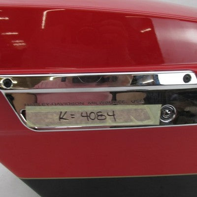 Harley OEM  2010 FLHR Road King Left Saddlebag Scarlet Red Black 90899