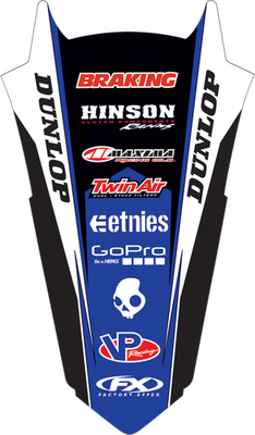 Factory Effex Rear Fender Graphic Kits Blue White Yellow 21-32234