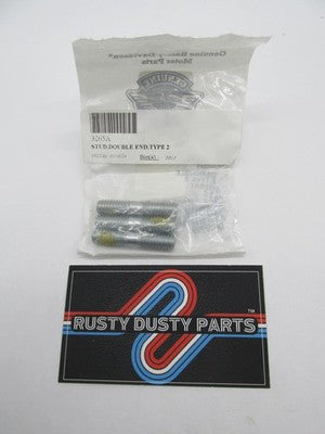 Lot of 3 Harley Davidson Genuine NOS Double End Type 2 Stud 3265A