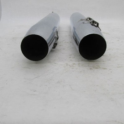 Pair of Harley Davidson Genuine Chrome Mufflers Exhaust Pipes 65539-95
