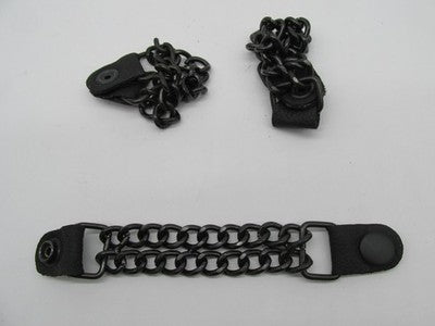 Lot of 3 Z1R Motorcycle Vest Extender Chains Black 2840-0073