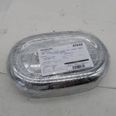Vintage Harley Davidson OEM Chrome Oval Air Cleaner Cover w/ Back Plat