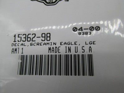 Harley Davidson Genuine NOS Large Screamin Eagle Decal Sticker 15362-9