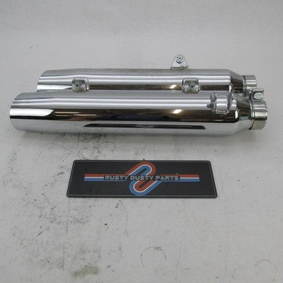 Harley Davidson OEM Lower + Upper Exhaust Mufflers 2006-2008 65215-06A